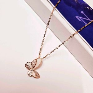 Butterfly Rose gold Pendant Necklace