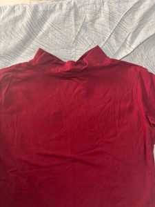 Maroon Mock Neck Top