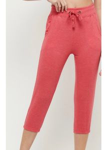 Women Solid Drawstring Capris