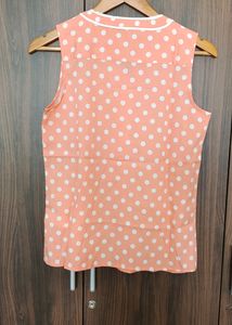 Peach Polka Dot Top