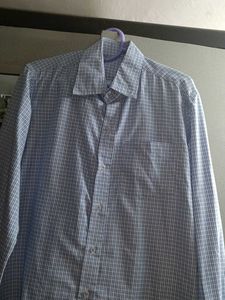 Blue Checked Casual Shirt