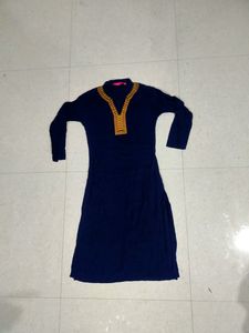 Beautiful Kurti With Neck Embroidery