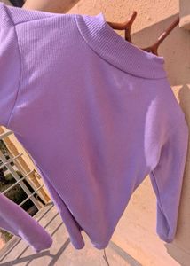 Lilac Ribbed Top