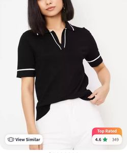 Black Short Sleeve Top