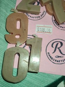 Handcrafted Number Candles