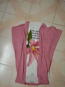 Pink Floral Tank &amp; Cardigan Set