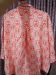 Cotton World Coral Colour Girls Shirt