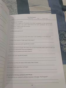 ENGLISH QUESTION Bank And Workbook 2025 Class 10