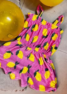HNM Fleece Lemon Print Romper