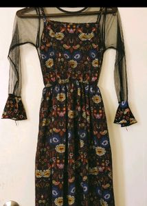 Black Net Dress One Piece