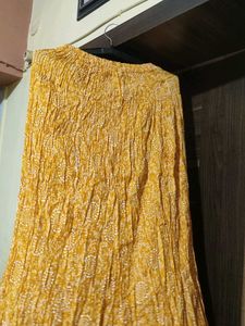 Yellow Bandhani Print Skirt