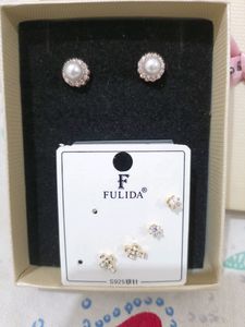 New Stud Earrings Set Of 3