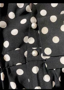 Black &amp; White Polka Dot Dress