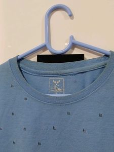 Blue Patterned T-Shirt