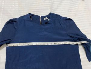Navy Blue Top With Puff Sleeve
