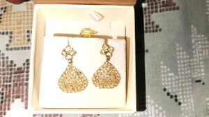 Golden Filigree Drop Earrings