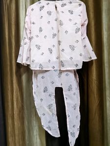 Baby Pink Designer Balloon Sleeves Top