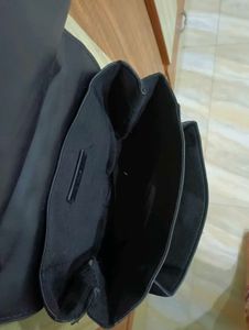 Imported Mango Black Suede Chain Bag