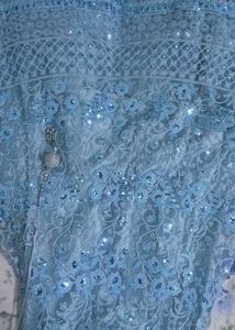 Elegant Blue Printed Lhenga