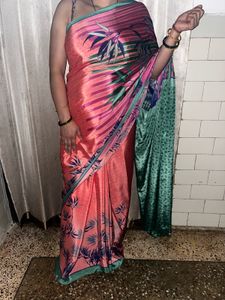 Floral Print crepe Saree