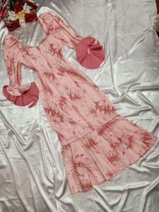 Pink Floral Maxi Hawaiian Summer Dress💕