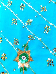 Saree fancy Unique Full  kundan stone works