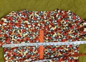 Floral Bright Orange Print Top