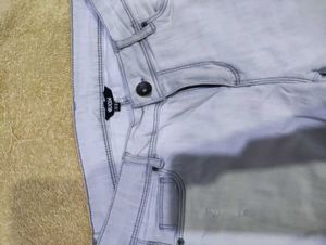 Ripped Jeans Greyish White Color