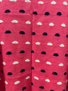 Pink Polka Dot Knit Sweater