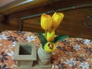 Flower Pot With Pen Holder/Makeup Brush Holder
