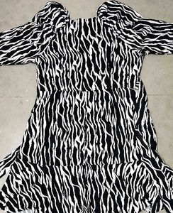 Zebra Print Wrap Dress