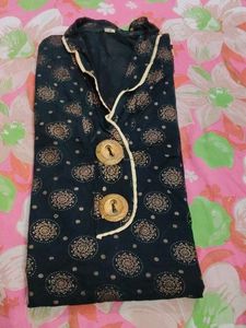 Elegant Black Printed Kurta