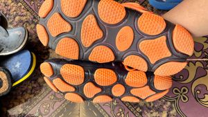 Orange &amp; Black Flip Flops in 10