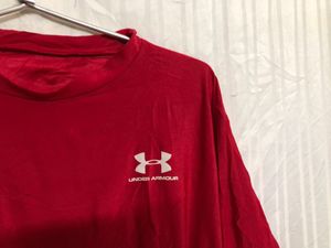 Under Armour Red Long Sleeve T Shirt