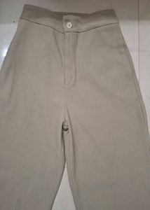 Beige Wide Leg Pants