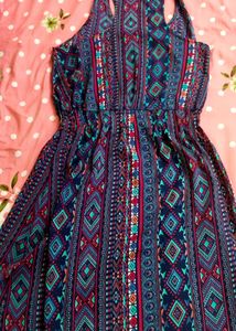 Patterned Racerback Dress
