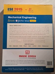 Mechanical ESE Paper II Objective