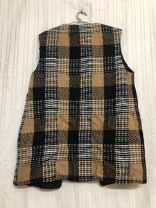 Black Open Front Vest
