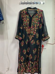 Embroidered Black Kurti Georgette