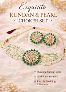 🌸Exquisite Kundan & Pearl Choker Set🌸