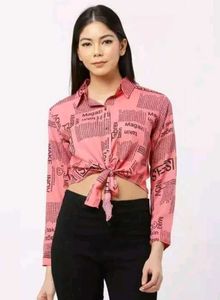 Trendy Women Pink Printed Shirt✔️