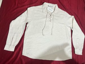 Size XXL Off-White Waffle Regular Fit Full Sleeves