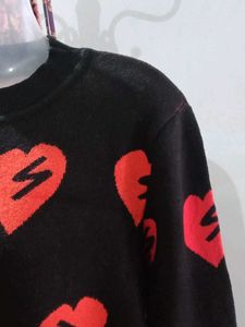 heart shape print dress