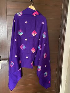 Purple Bandhni Printed Shawl (new)