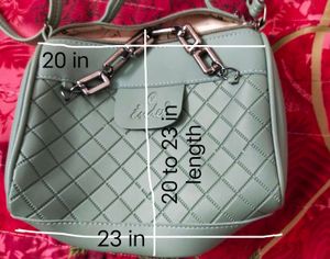 Light Green Quilted Chain Bag