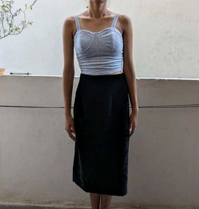 Black Velvet Skirt Size 30-32inch