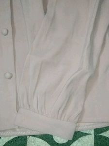 Peach Button-Down Top