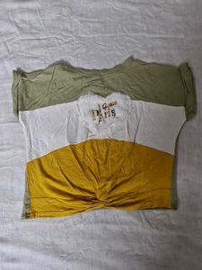 Olive Colour Crop Top