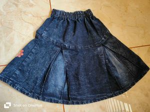 Cute Denim Skirt For Kids 🫐🩷🩵✨