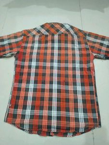 red colour checked shirt for men (thrifted)